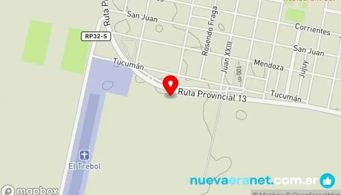 mapa de Acosta Maquinarias Mercado de productos agrícolas en El Trebol