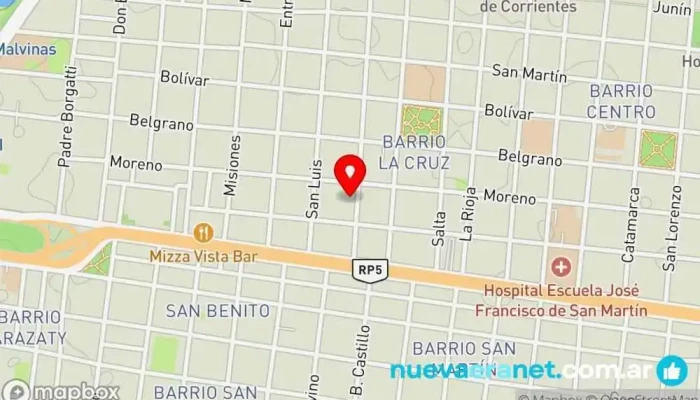 mapa de AL S.A. Limpieza-Descartables Tienda de artículos para el hogar, Servicio de conserjería en Corrientes