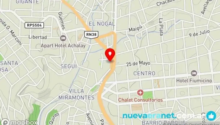 mapa de Alberto Darsie Sanitarios - Yapeyú Tienda de materiales para la construcción en La Falda