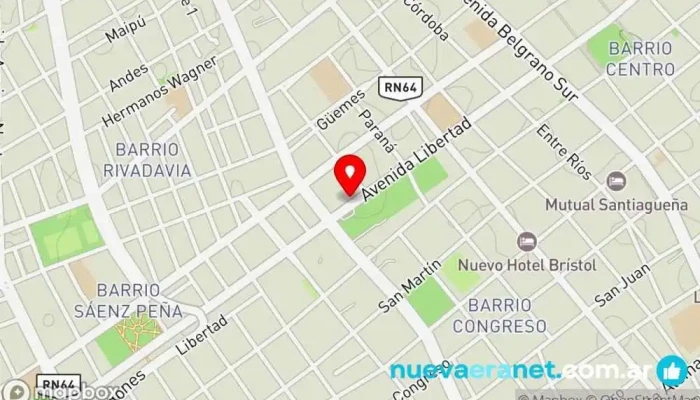 mapa de Aliaga Automotores SRL Concesionario de automóviles, Agencia de alquiler de coches en Santiago del Estero