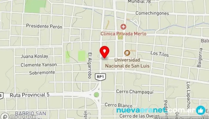 mapa de Almacén de vinos & sabores La Huerta Tienda de vinos, Tienda de alimentación en Merlo