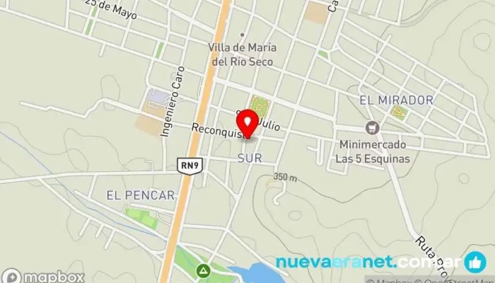 mapa de ALOJAMIENTO CASA DE HUÉSPEDES Alojamiento con servicio en Villa de María