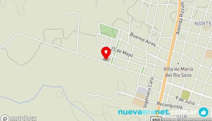 mapa de Alojamiento Rio Seco Alojamiento con servicio en Villa de María