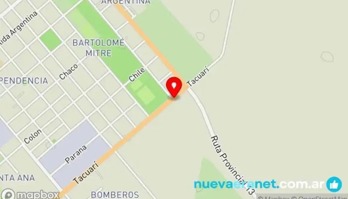 mapa de Alojamiento Rosso Hotel en Las Varillas