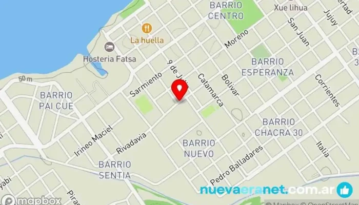 mapa de Alquiler de Casas Liliana Pensión en Paso de la Patria
