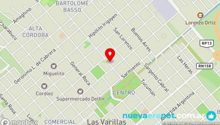 mapa de Amarelo, Casa de Bebidas Tienda de bebidas alcohólicas en Las Varillas