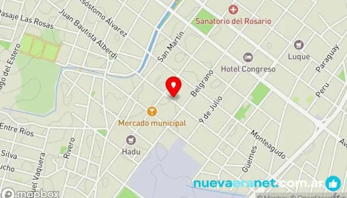 mapa de American Salud S.r.l. Hospital en Monteros