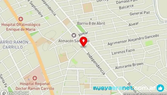 mapa de Amora santiago Panadería en Santiago del Estero