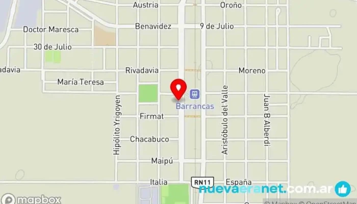 mapa de Angeloni Comercio, Tienda de alimentación en Barrancas