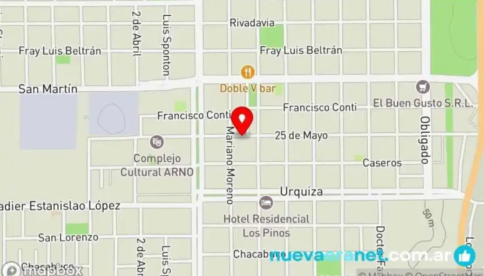 mapa de Antigua casa de Marcelina y Juan Cirez  en Villa Ocampo