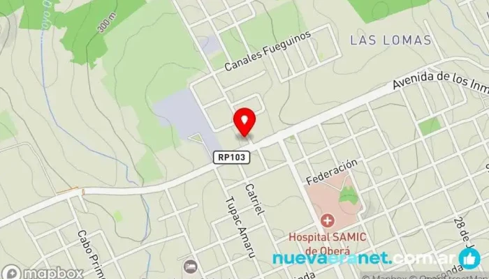 mapa de ARANDUKA Hostel & Naturaleza Albergue en Oberá