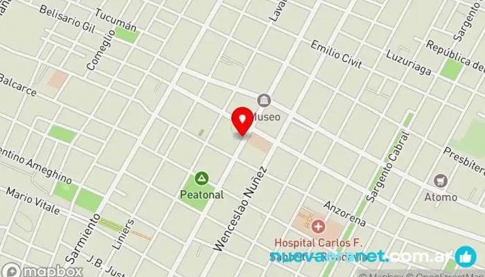 mapa de Árbol de Sueños Empresa de organización de eventos, Diseñador gráfico, Tienda de artículos de fiesta, Pastelería, Tienda de recuerdos en Rivadavia