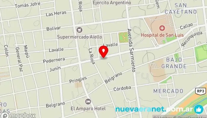 mapa de Área Club Gimnasio en San Luis