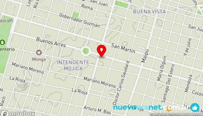 mapa de Arsaute Confiteria Fina Restaurante en Río Cuarto