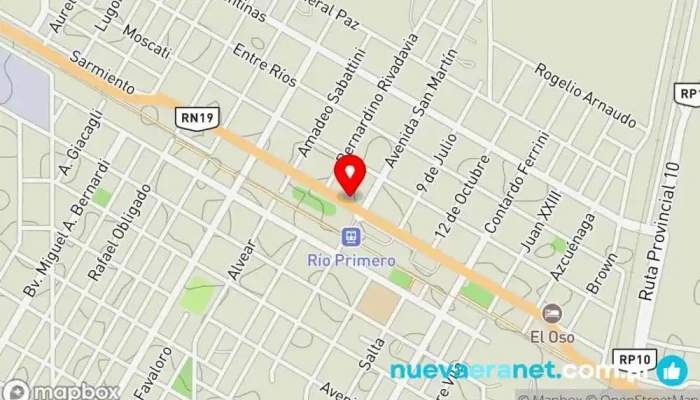 mapa de Artesanos del Sabor Panadería en Río Primero