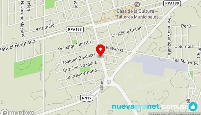 mapa de Artesanos del sabor Panadería en Monte Cristo