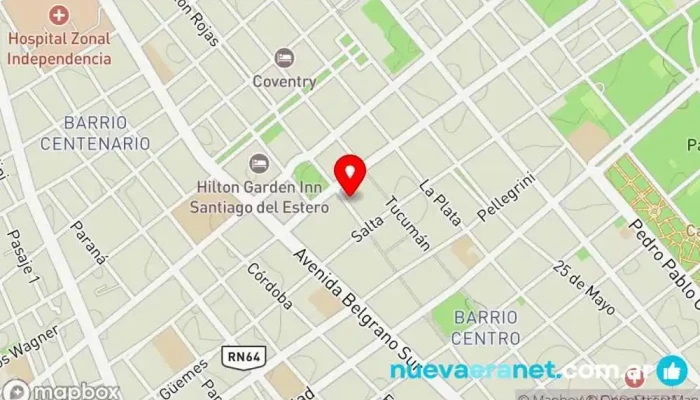 mapa de ASANA Tienda de aromaterapia en Santiago del Estero