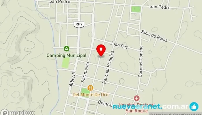 mapa de Asís materiales Tienda de herramientas en San Francisco del Monte de Oro