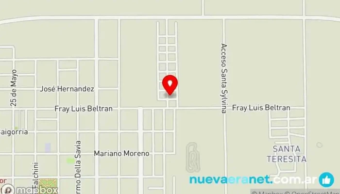 mapa de Barrio Unidos Panadería en Santa Sylvina