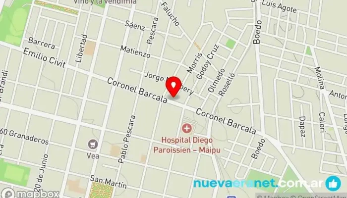mapa de Belas Cafetería & Panadería Cafetería, Panadería, Restaurante en Maipú