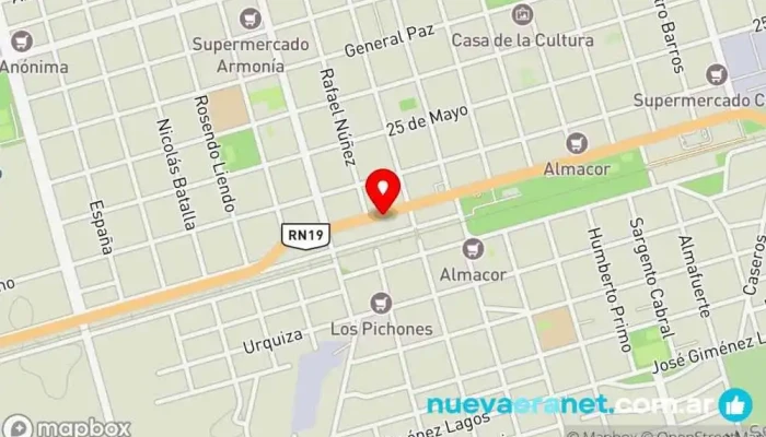 mapa de Bertholt Servicios Inmobiliarios Agencia inmobiliaria en Arroyito