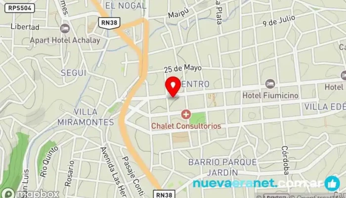 mapa de Bertoldi Perfumeria Profesional Tienda de cosméticos en La Falda