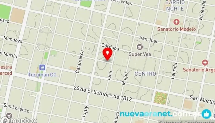 mapa de Big Bill Supermercado, Carnicería, Quesería, Tienda de vinos en San Miguel de Tucumán