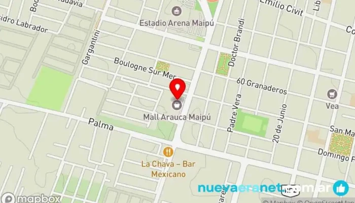 mapa de Bollo Güella Panadería, Cafetería en Maipú