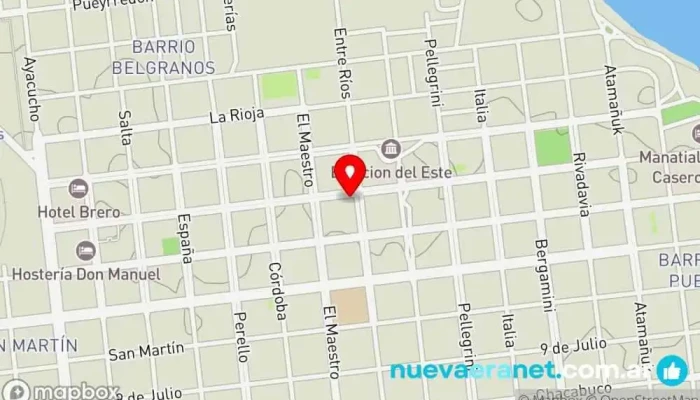 mapa de Borderes Veterinaria Veterinario en Monte Caseros