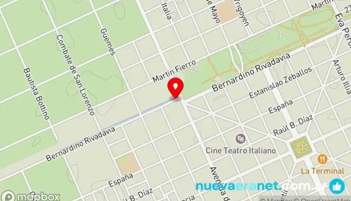 mapa de Brandemann y Cia Sc Proveedor de semillas, Casa de subastas de ganado en Eduardo Castex