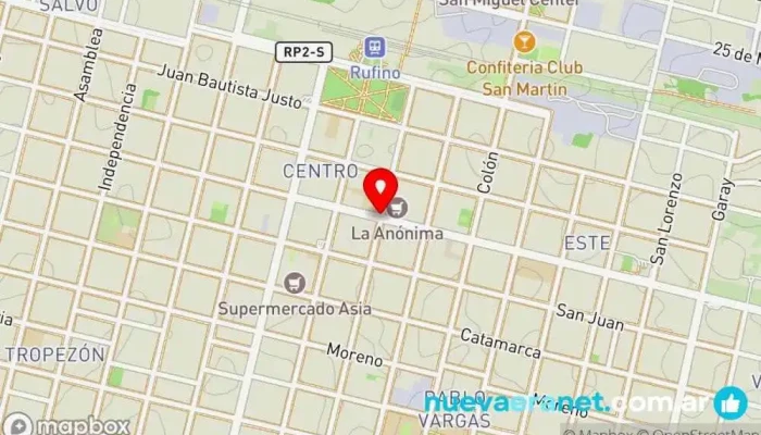 mapa de Bringeri Hogar Tienda de electrodomésticos en Rufino