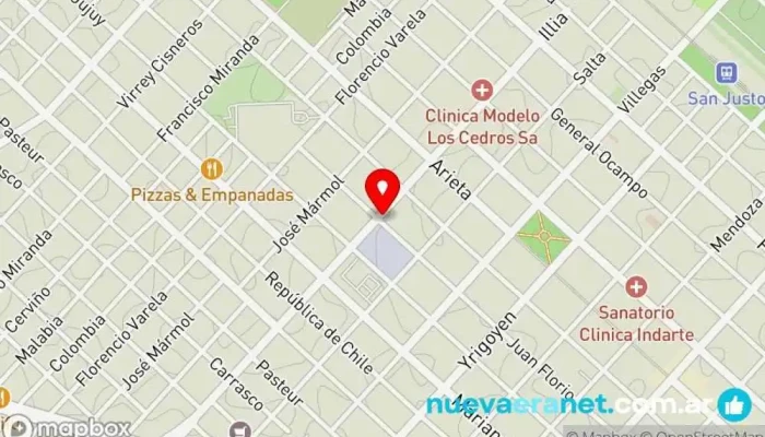 mapa de Brownie 24hs Panadería en San Justo