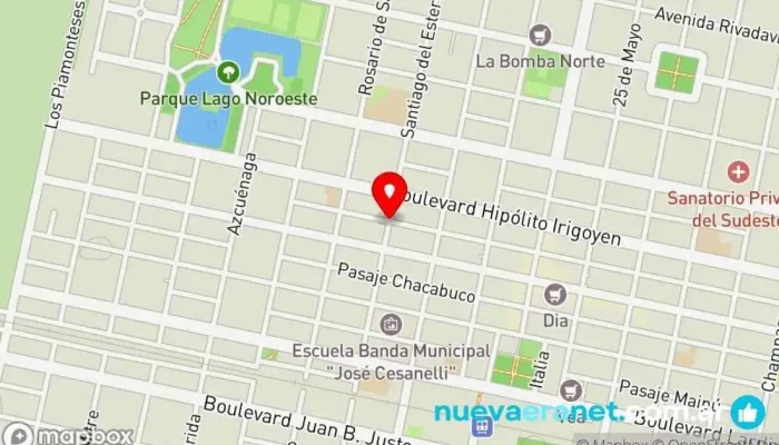 mapa de Brusa Propiedades - Inmobiliaria - Alquiler y venta de casas, departamentos, campo y terrenos Agentes inmobiliarios en Marcos Juárez