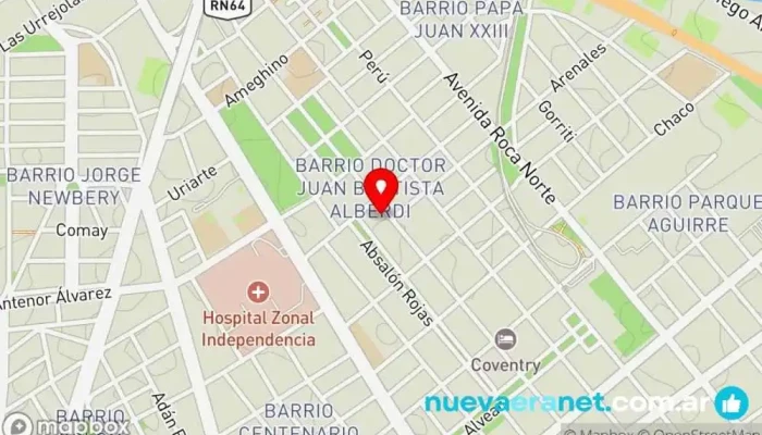 mapa de Bulonería Belgrano Ferretería en Santiago del Estero