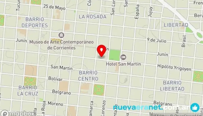 mapa de BURBUJAS Yrigoyen 1447 Tienda de instrumentos musicales en Corrientes