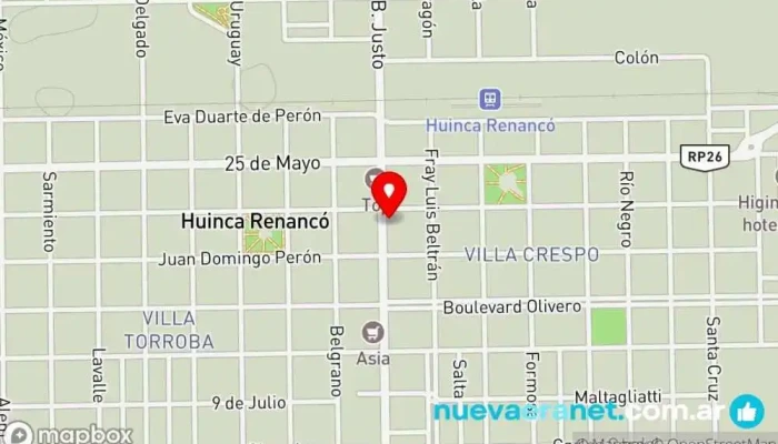 mapa de Burke Bar en Huinca Renanco