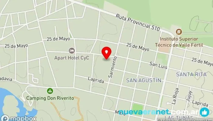 mapa de CABAÑA DOÑA MIRTHA Casa rural en Villa San Agustín