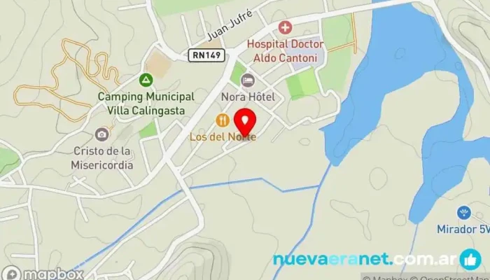mapa de Cabaña La Capitana Alojamiento en Calingasta