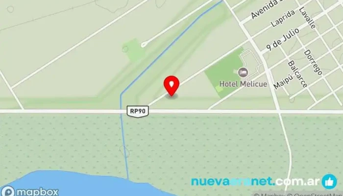 mapa de Cabaña Punta Cué Alojamiento en Melincue