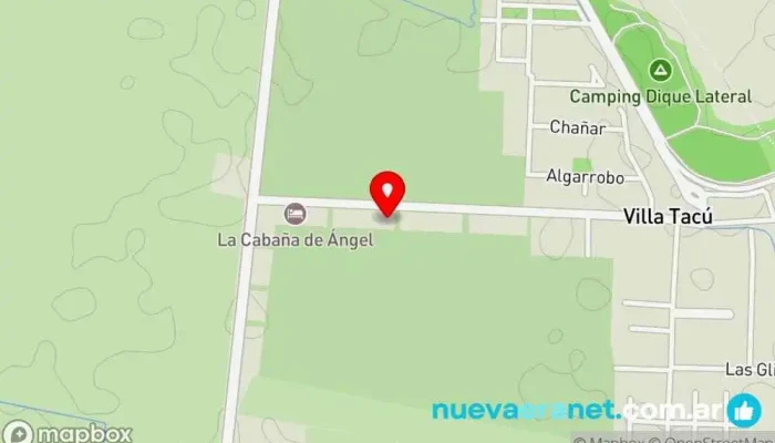 mapa de Cabañas Arte  en Villa Tacú