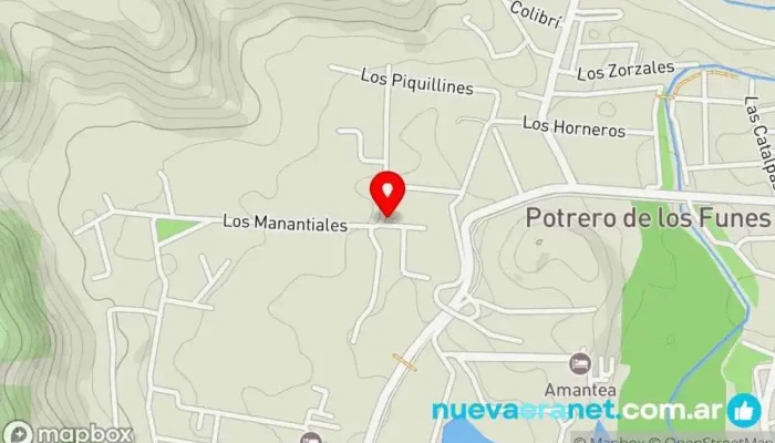 mapa de Cabañas Ayres del Lago Casa rural, Hotel en Potrero de los Funes