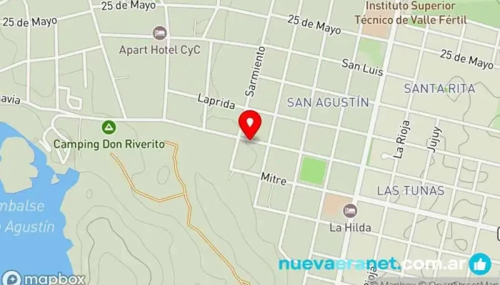 mapa de Cabañas Dinosaurios Casa rural en Villa San Agustín