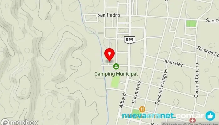 mapa de Cabañas Los Nietos Casa rural en San Francisco del Monte de Oro