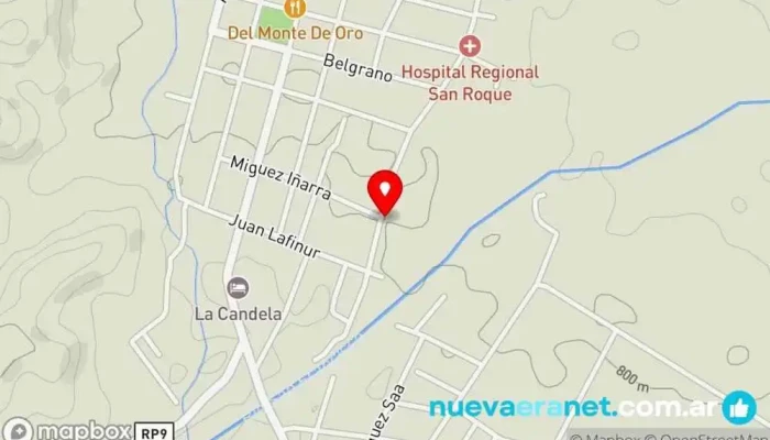 mapa de Cabañas Luna Alojamiento en San Francisco del Monte de Oro