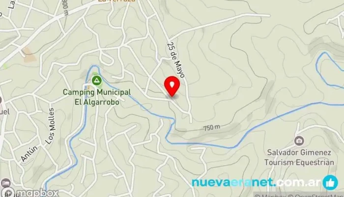 mapa de Cabañas Cabaña de montaña, Casa rural en Agua de Oro
