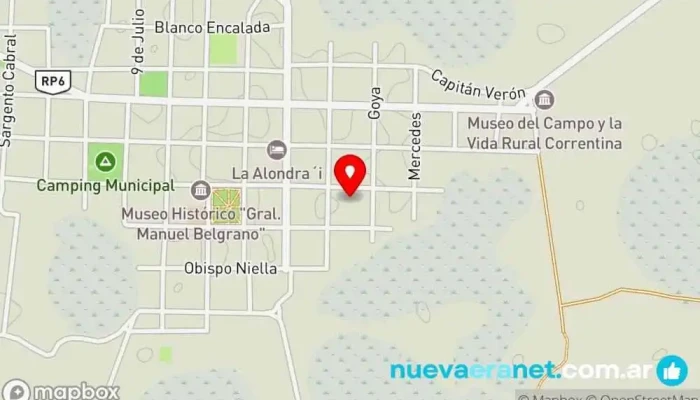 mapa de Cabañas Puerto Ibera  en Concepción