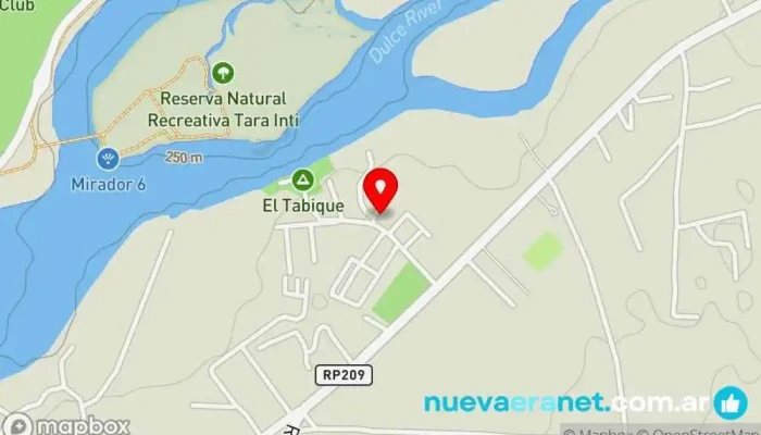 mapa de Cabañas Pura Vida Hotel, Casa rural en Termas de Río Hondo