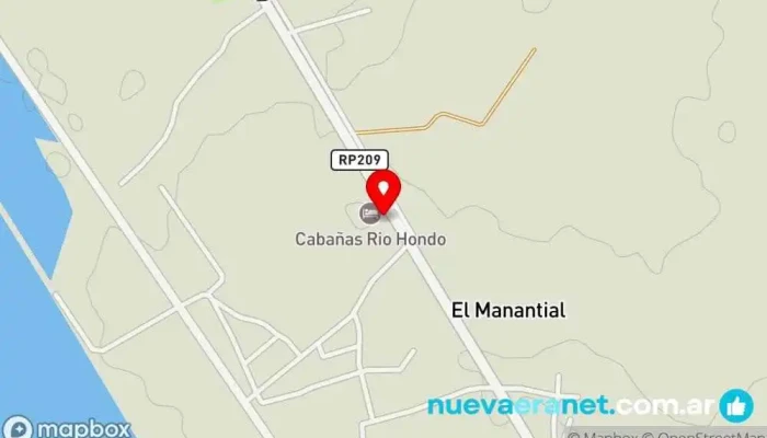mapa de Cabañas Río Hondo Casa rural en Termas de Río Hondo