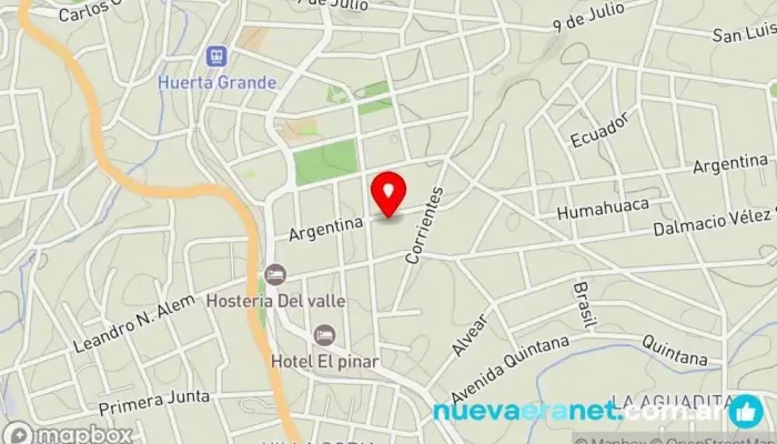 mapa de Cabañas Troncopiedra Agencia de alquiler de cabañas, Casa rural en Huerta Grande