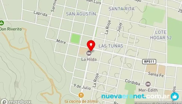 mapa de Cabañas Valle Pintado Hotel en Villa San Agustín